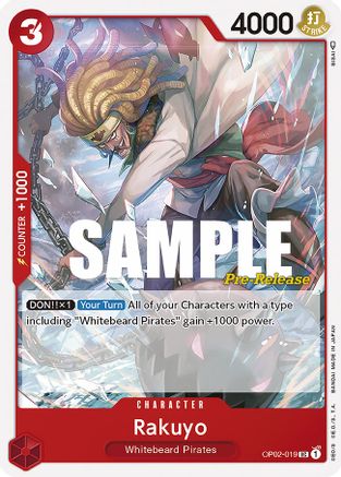Rakuyo (OP02-019) - Paramount War Pre-Release Cards | Grognard Games
