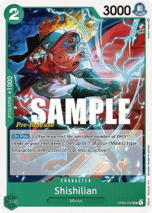 Shishilian (OP02-032) - Paramount War Pre-Release Cards | Grognard Games