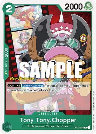 Tony Tony.Chopper (OP02-034) - Paramount War Pre-Release Cards | Grognard Games