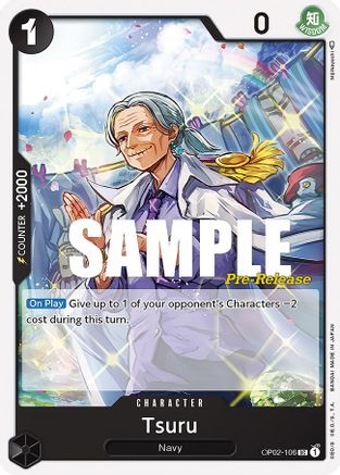 Tsuru (OP02-106) - Paramount War Pre-Release Cards | Grognard Games