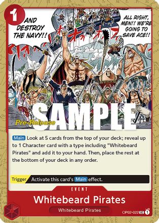 Whitebeard Pirates (OP02-022) - Paramount War Pre-Release Cards | Grognard Games