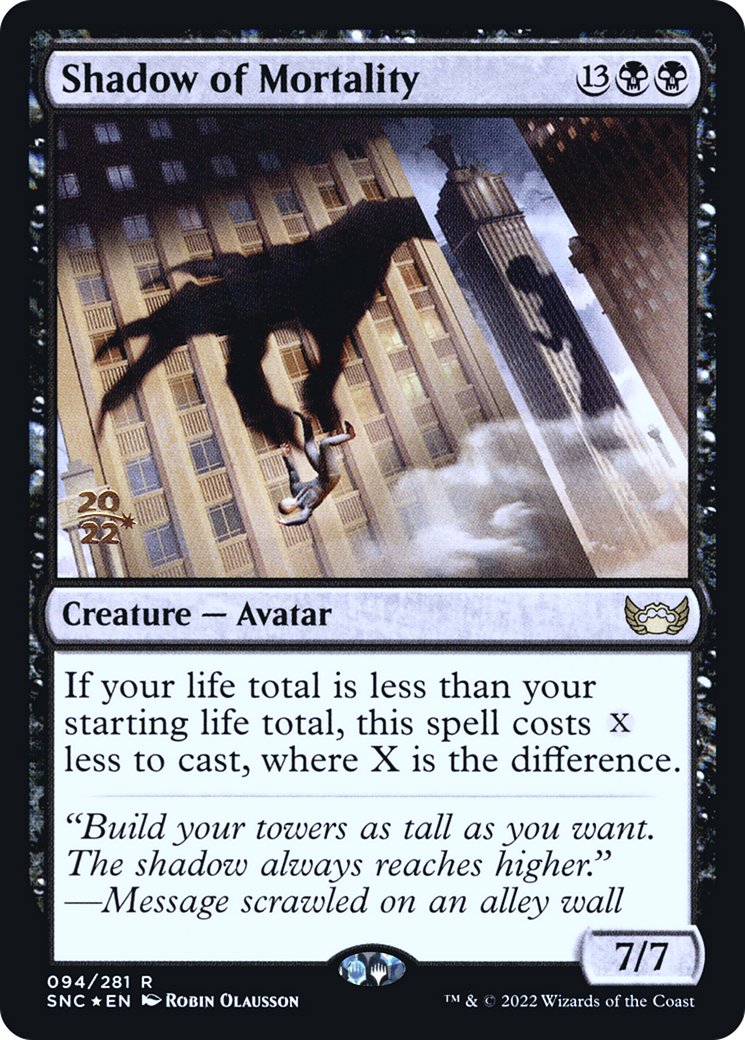 Shadow of Mortality [Streets of New Capenna Prerelease Promos] | Grognard Games