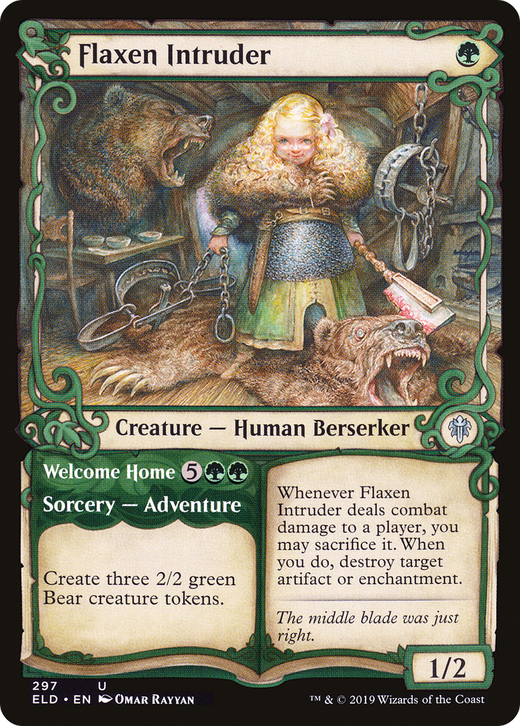 Flaxen Intruder // Welcome Home (Showcase) [Throne of Eldraine] | Grognard Games