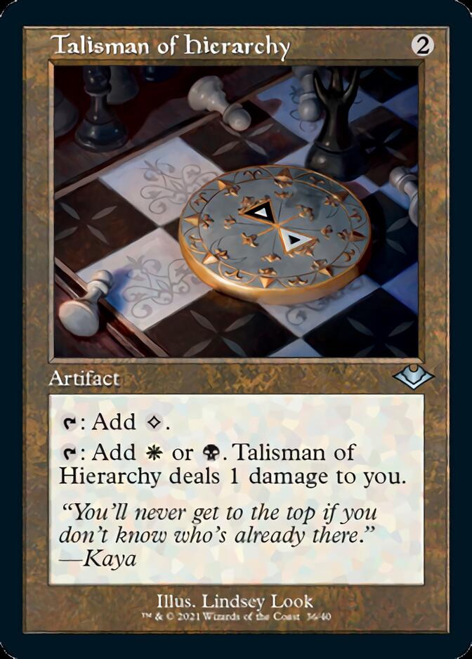 Talisman of Hierarchy (Retro Foil Etched) [Modern Horizons] | Grognard Games