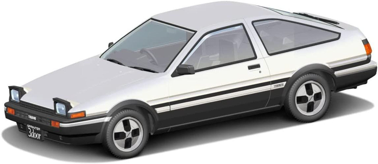 Aoshima The Snap Kit 1/32 Toyota Sprinter Trueno (Hitech Two-Tone B/W) Plastic Model | Grognard Games