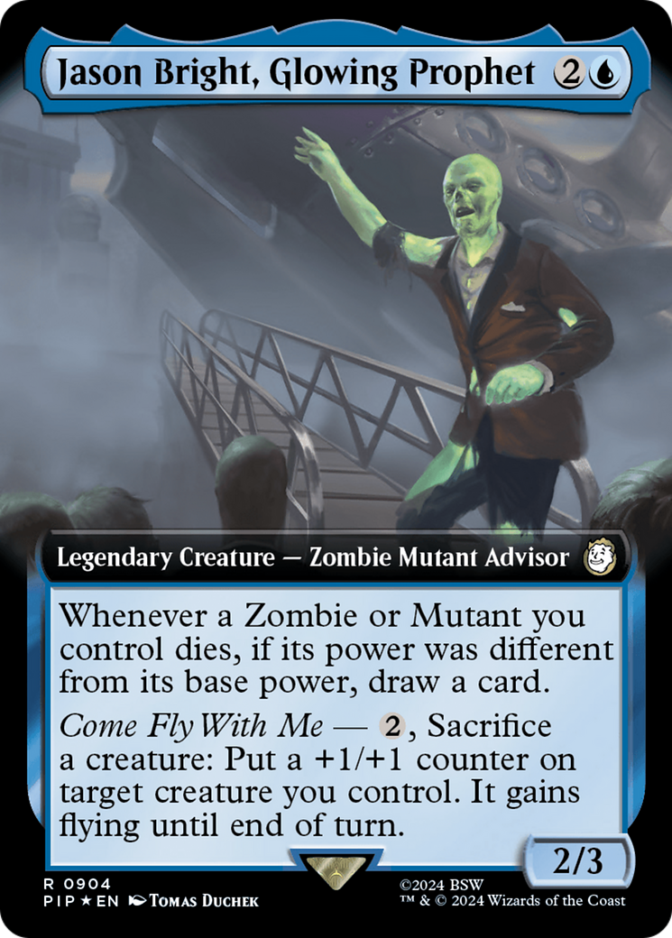 Jason Bright, Glowing Prophet (Extended Art) (Surge Foil) [Fallout] | Grognard Games