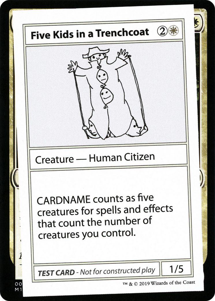 Five Kids in a Trenchcoat (2021 Edition) [Mystery Booster Playtest Cards] | Grognard Games