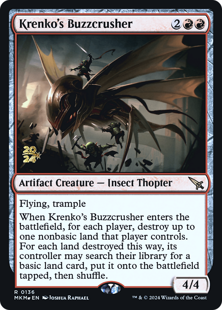 Krenko's Buzzcrusher [Murders at Karlov Manor Prerelease Promos] | Grognard Games