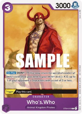 Who's.Who (Tournament Pack Vol. 3) [Participant] (ST04-010) - One Piece Promotion Cards | Grognard Games