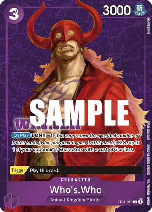 Who's.Who (Tournament Pack Vol. 3) [Winner] (ST04-010) - One Piece Promotion Cards Foil | Grognard Games