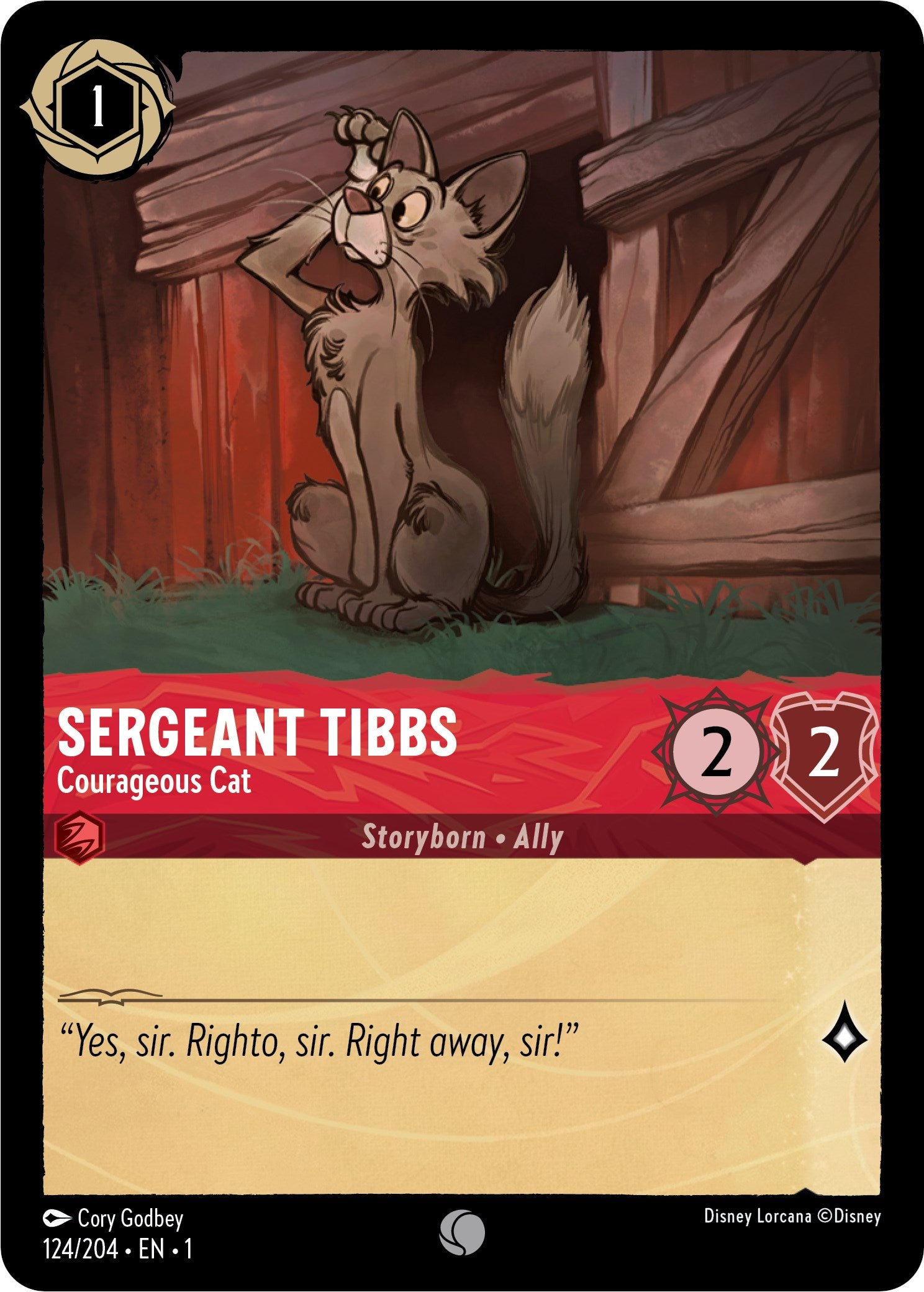 Sergeant Tibbs - Courageous Cat (124/204) [The First Chapter] | Grognard Games