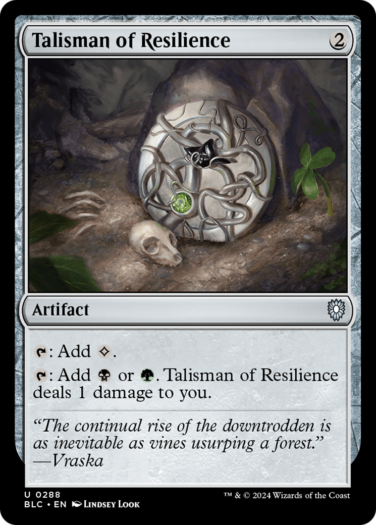 Talisman of Resilience [Bloomburrow Commander] | Grognard Games