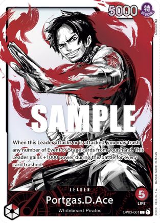 Portgas.D.Ace (Alternate Art) (OP03-001) - Pillars of Strength Foil | Grognard Games