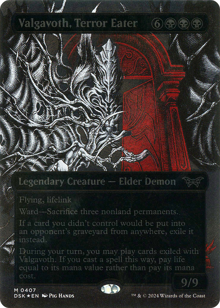 Valgavoth, Terror Eater (Showcase) (Textured) [Duskmourn: House of Horror] | Grognard Games