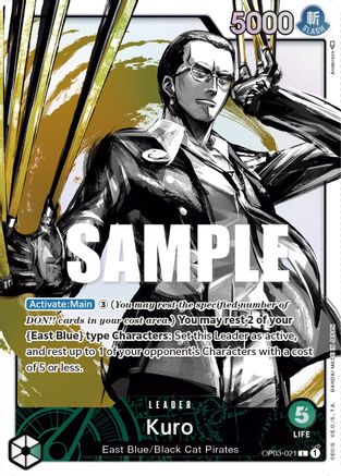 Kuro (Alternate Art) (OP03-021) - Pillars of Strength Foil | Grognard Games