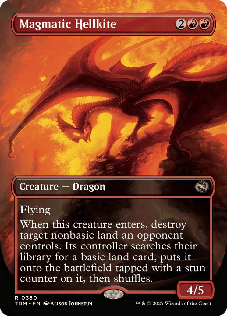 Magmatic Hellkite (Borderless) [Tarkir: Dragonstorm] | Grognard Games