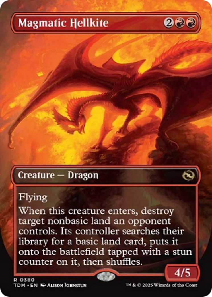 Magmatic Hellkite (Borderless) [Tarkir: Dragonstorm] | Grognard Games