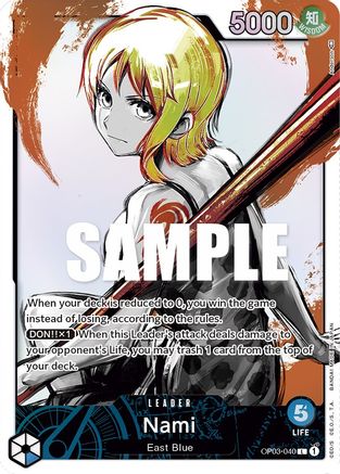 Nami (040) (Alternate Art) (OP03-040) - Pillars of Strength Foil | Grognard Games