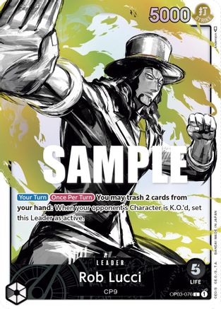 Rob Lucci (076) (Alternate Art) (OP03-076) - Pillars of Strength Foil | Grognard Games