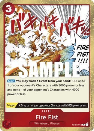Fire Fist (OP03-018) - Pillars of Strength Foil | Grognard Games