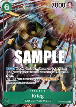 Krieg (Alternate Art) (OP03-025) - Pillars of Strength Foil | Grognard Games