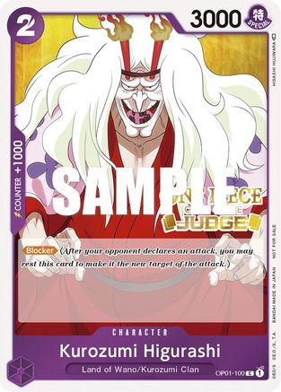 Kurozumi Higurashi (Judge) (OP01-100) - One Piece Promotion Cards Foil | Grognard Games
