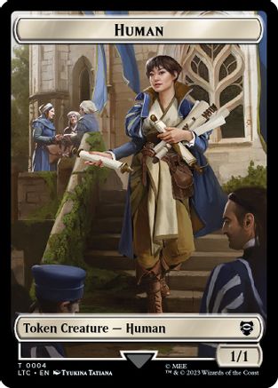 Human // Treasure Double-Sided Token (LTC-4 // 12) - Commander: The Lord of the Rings: Tales of Middle-earth | Grognard Games