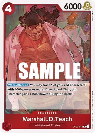 Marshall.D.Teach (OP03-012) - Pillars of Strength Foil | Grognard Games