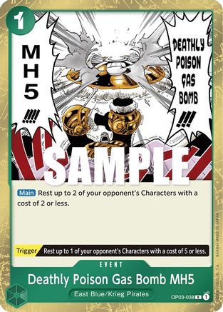 Deathly Poison Gas Bomb MH5 (OP03-038) - Pillars of Strength Foil | Grognard Games