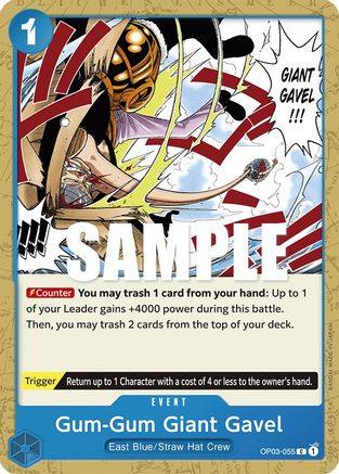 Gum-Gum Giant Gavel (OP03-055) - Pillars of Strength | Grognard Games