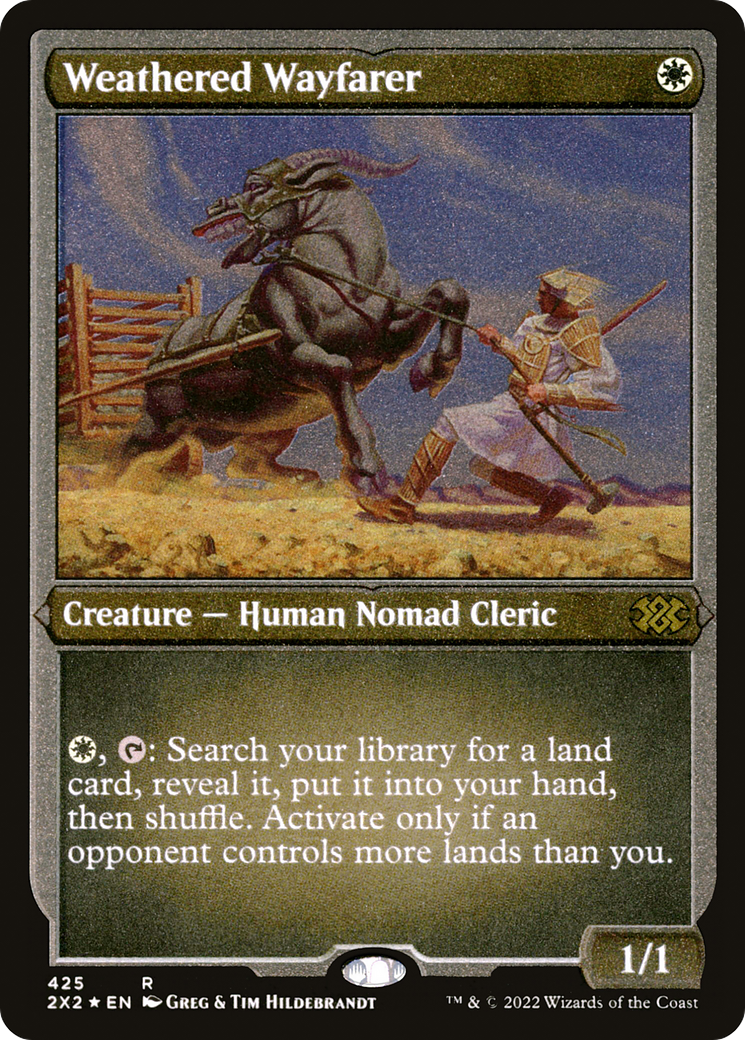 Weathered Wayfarer (Foil Etched) (2X2-425) - Double Masters 2022 Foil | Grognard Games