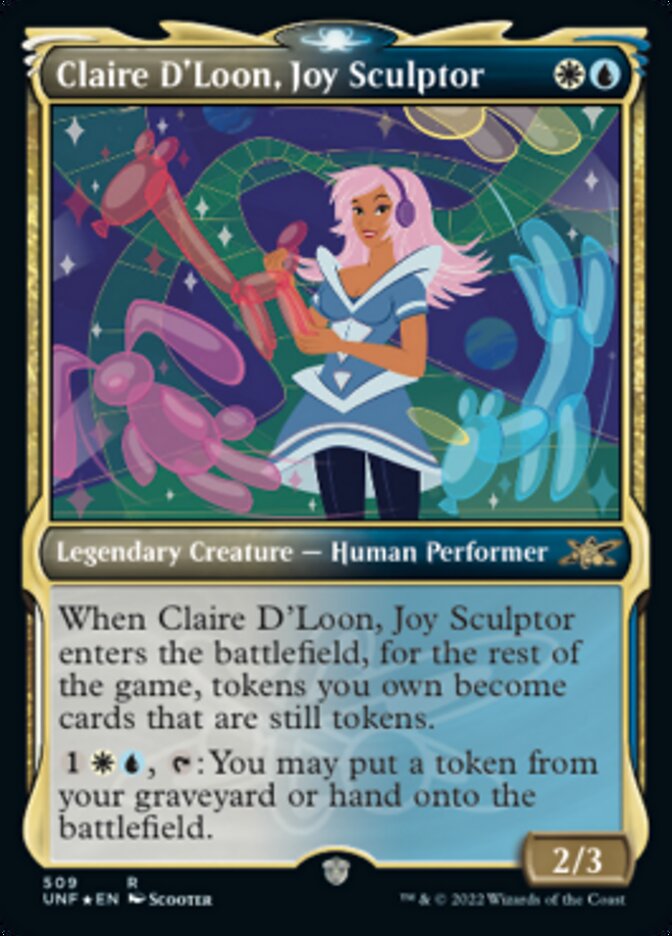 Claire D'Loon, Joy Sculptor (Showcase) (Galaxy Foil) [Unfinity] | Grognard Games