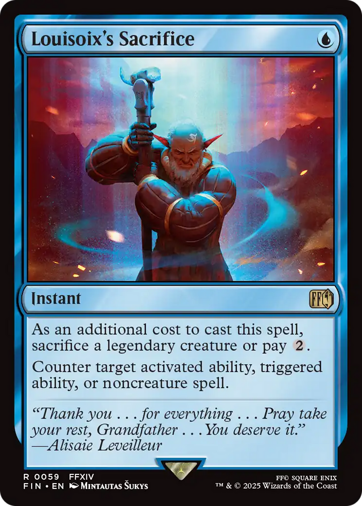 Louisoix's Sacrifice (FIN-059) - FINAL FANTASY Foil | Grognard Games