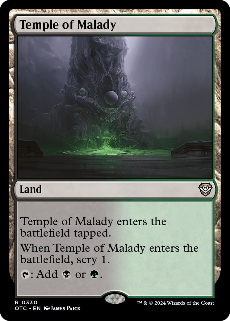 Temple of Malady [Outlaws of Thunder Junction Commander] | Grognard Games
