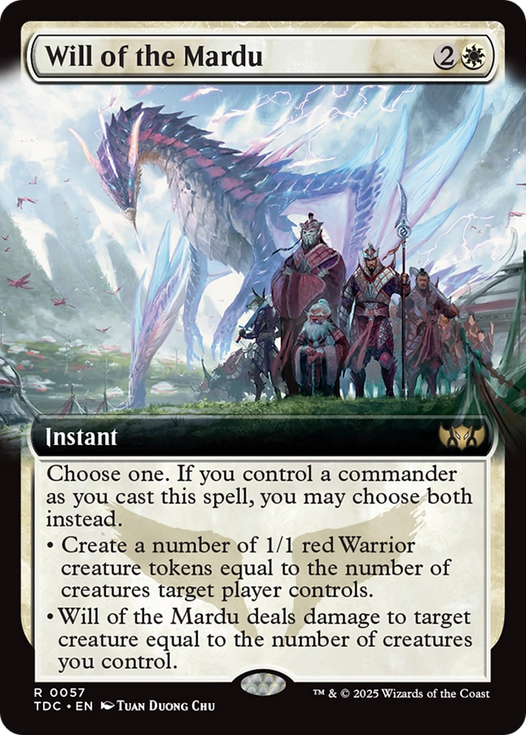 Will of the Mardu (Extended Art) [Tarkir: Dragonstorm Commander] | Grognard Games