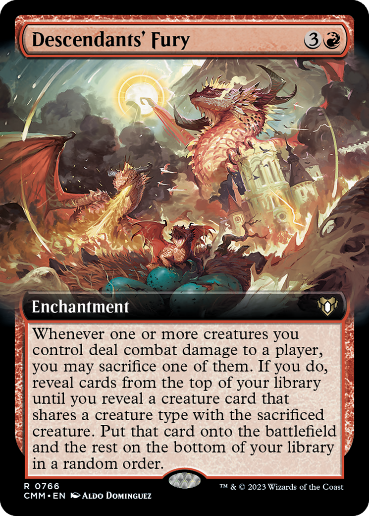 Descendants' Fury (Extended Art) [Commander Masters] | Grognard Games