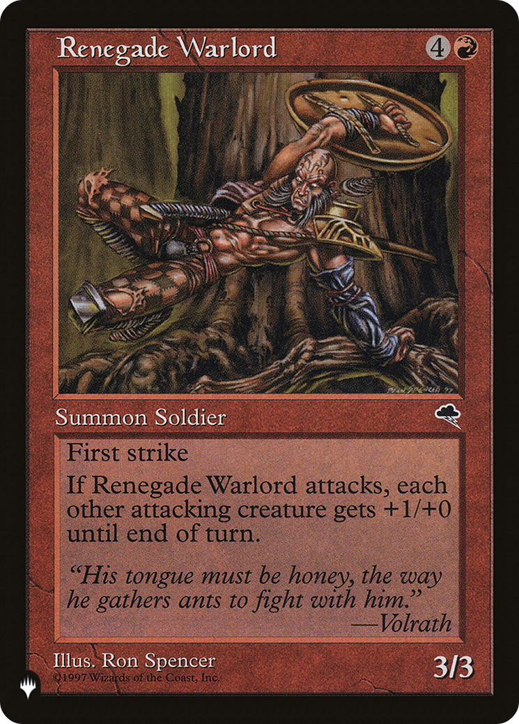 Renegade Warlord [The List Reprints] | Grognard Games