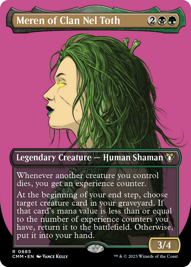 Meren of Clan Nel Toth (Borderless Profile) [Commander Masters] | Grognard Games