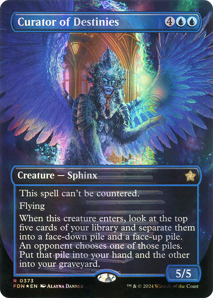 Curator of Destinies (Borderless) (Mana Foil) [Foundations] | Grognard Games