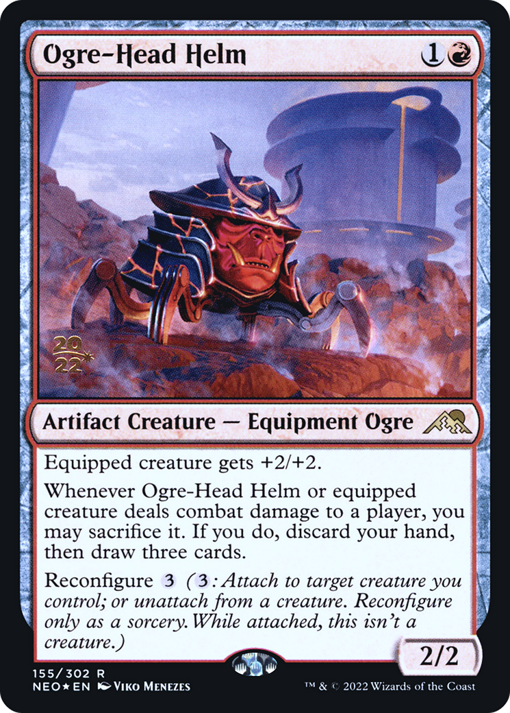 Ogre-Head Helm [Kamigawa: Neon Dynasty Prerelease Promos] | Grognard Games