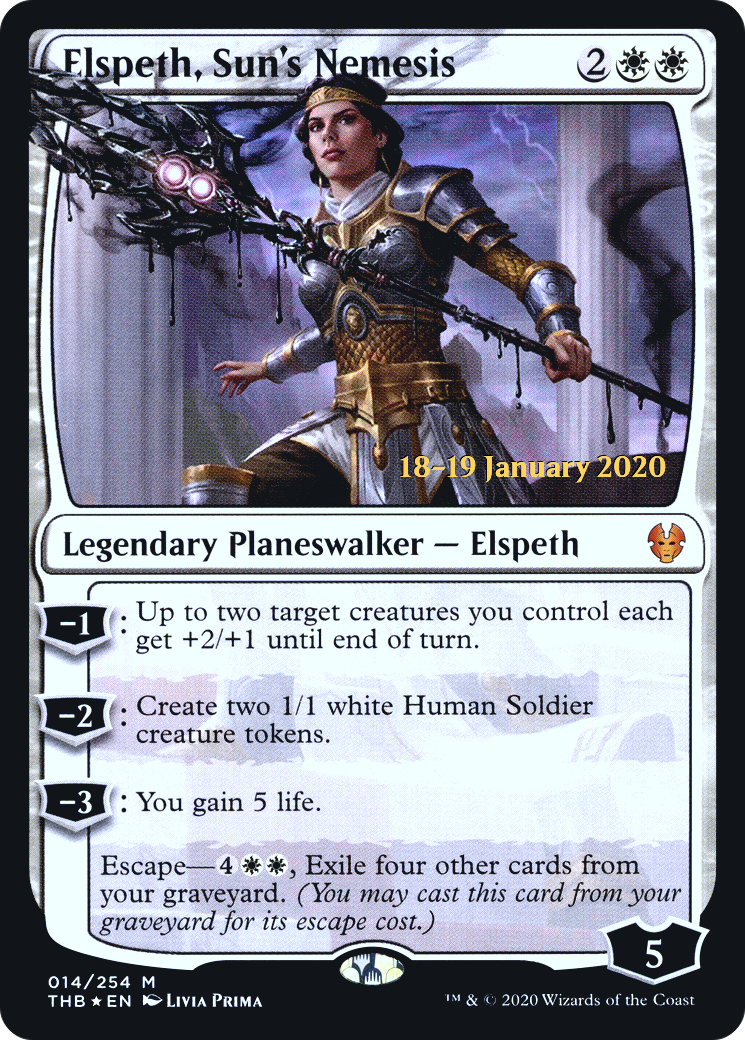Elspeth, Sun's Nemesis [Theros Beyond Death Prerelease Promos] | Grognard Games
