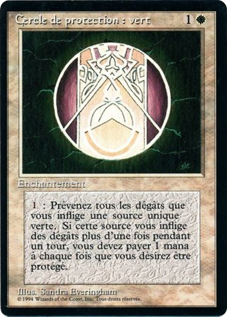 Circle of Protection: Green [Foreign Black Border] | Grognard Games