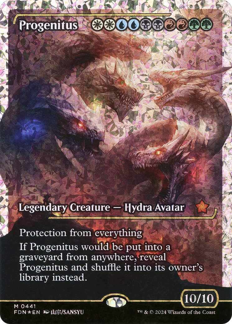 Progenitus (Showcase) (Fracture Foil) (Japanese) [Foundations] | Grognard Games