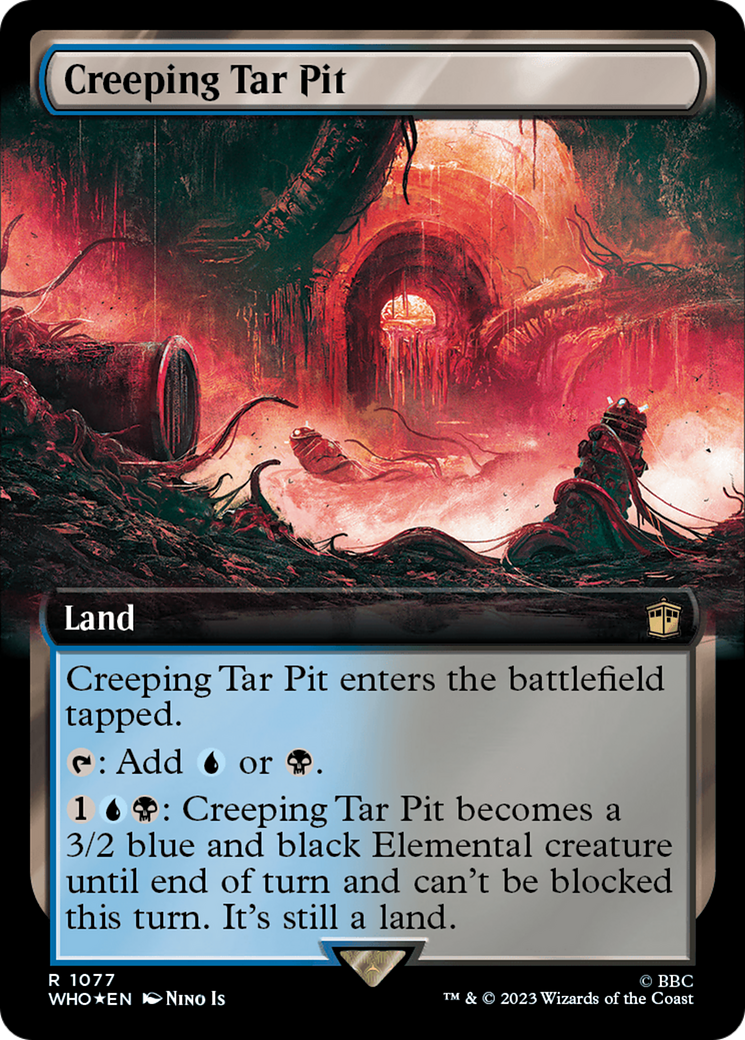 Creeping Tar Pit (Extended Art) (Surge Foil) [Doctor Who] | Grognard Games