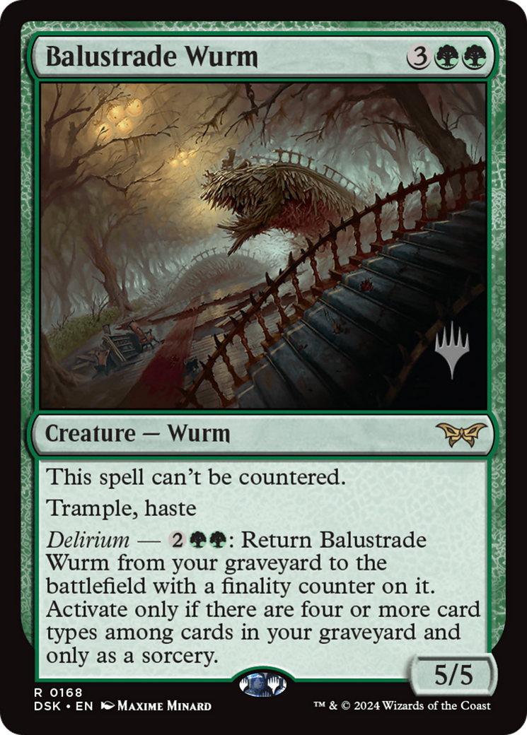 Balustrade Wurm (Promo Pack) [Duskmourn: House of Horror Promos] | Grognard Games