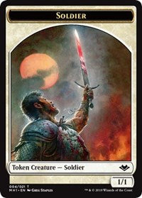 Soldier (004) // Wrenn and Six Emblem (021) Double-Sided Token [Modern Horizons Tokens] | Grognard Games