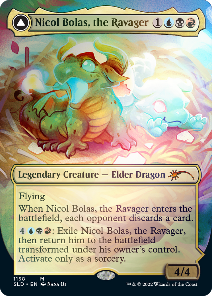 Nicol Bolas, the Ravager // Nicol Bolas, the Arisen (Borderless) [Secret Lair: From Cute to Brute] | Grognard Games