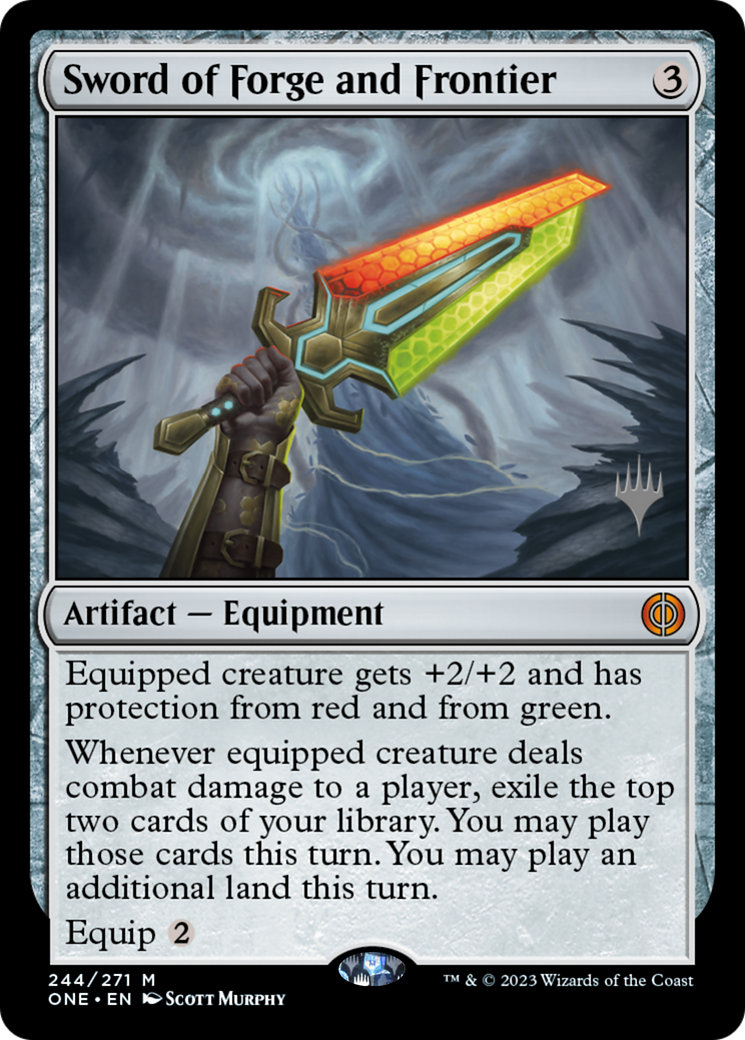 Sword of Forge and Frontier (Promo Pack) [Phyrexia: All Will Be One Promos] | Grognard Games