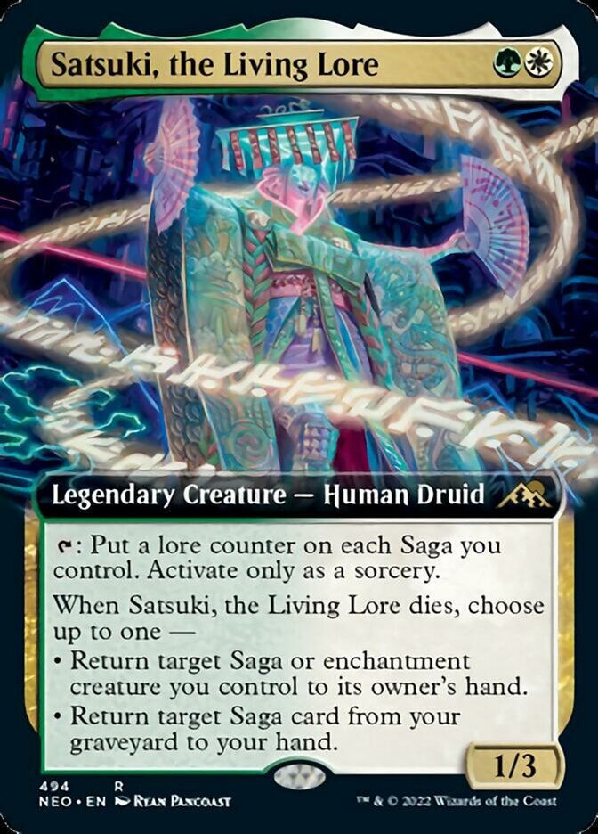 Satsuki, the Living Lore (Extended Art) [Kamigawa: Neon Dynasty] | Grognard Games