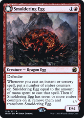 Smoldering Egg // Ashmouth Dragon [Innistrad: Midnight Hunt Prerelease Promos] | Grognard Games